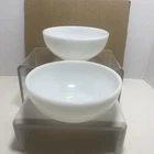 VINTAGE CORNING USA  MILK GLASS SET OF 2 CHILI SOUP BOWLS 5.5" WHITE