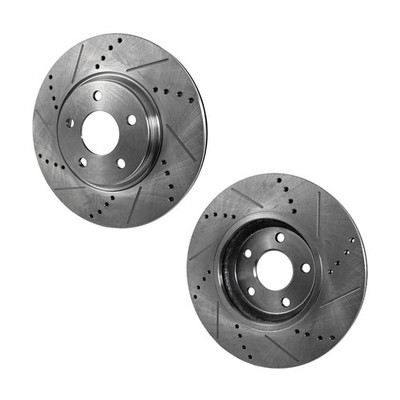For Acura MDX 2007-2013 Brake Discs Rear, Driver and Passenger Side Pair Solid
