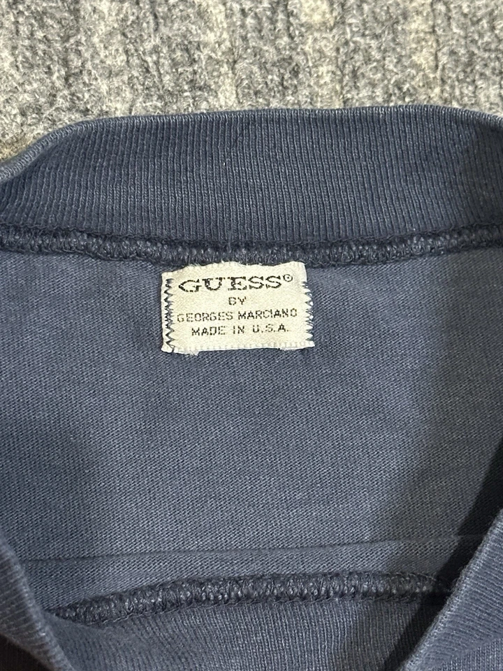 Vintage 90s Guess Athletic Dept. Men’s T Shirt Made In USA Fader Size Large - Image 3 of 4