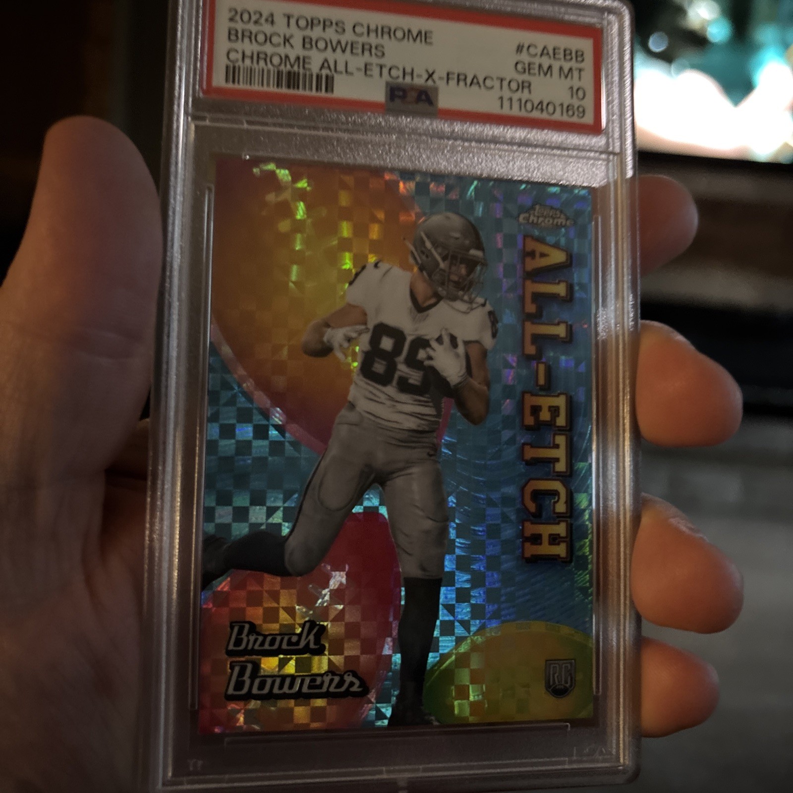 Brock Bowers Topps Chrome All-Etch #CAEBB Refractor