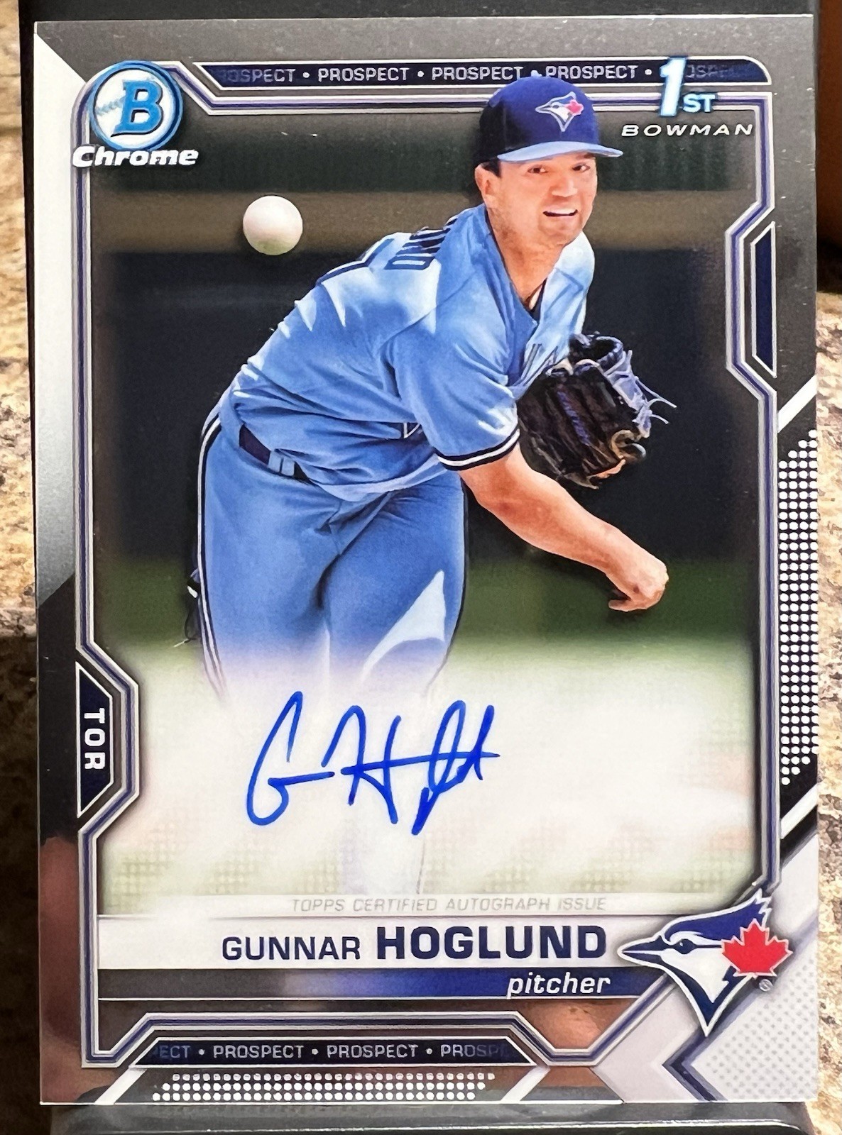 Gunnar Hoglund 2021 Bowman Draft 1st Chrome Prospect Auto #CDA-GH