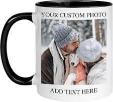 Custom Mug - Personalized Coffee Mug with Photo Text Logo Custom Gifts 11oz