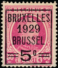 Zgrill89 Belgium Precancel Stamp Surcharged Scott #195 1929