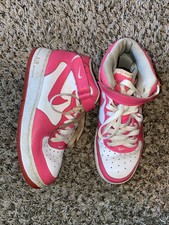 Nike Air Force 1 Mid GS 518218-116 Youth Size: 7Y White Hyper Pink -054