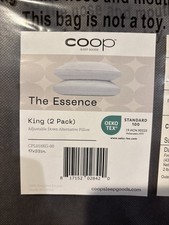 Set of 2 Coop Home Goods Essence Down Alternative luxury Pillow KING 17x33 NEW