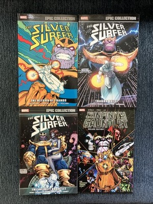 Silver Surfer EPIC Collection Vols 5, 6, 7 & Infinity Gauntlet TPB