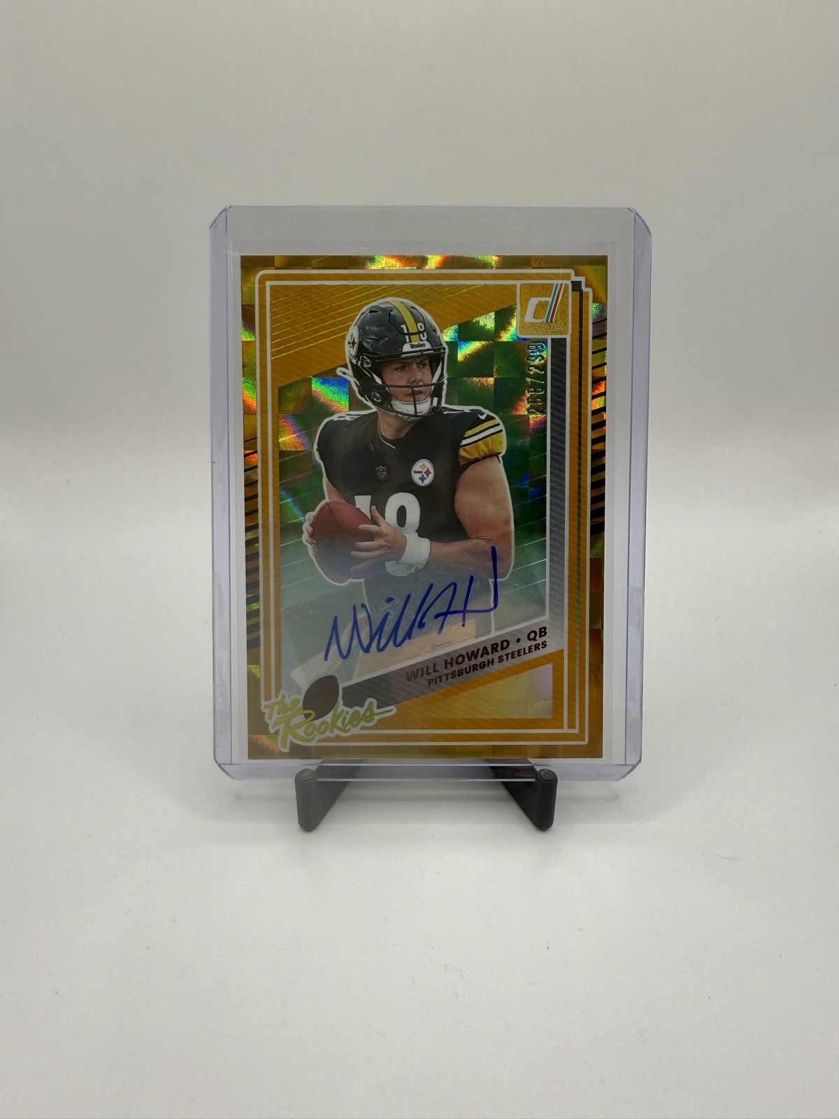 Will Howard 2025 Donruss The Rookies Auto /299 Steelers RC #10 SP