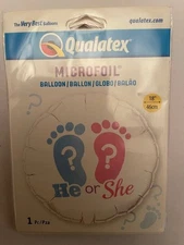 NEW BABY HE OR SHE FOIL HELIUM BALLOON