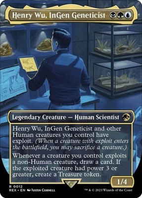 Henry Wu, InGen Geneticist (Borderless) - Near Mint MTG