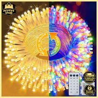 Lichterkette 20M 200LED Warmweiß Bunt Mit Timer Fernbedienung 12 Modi Deko