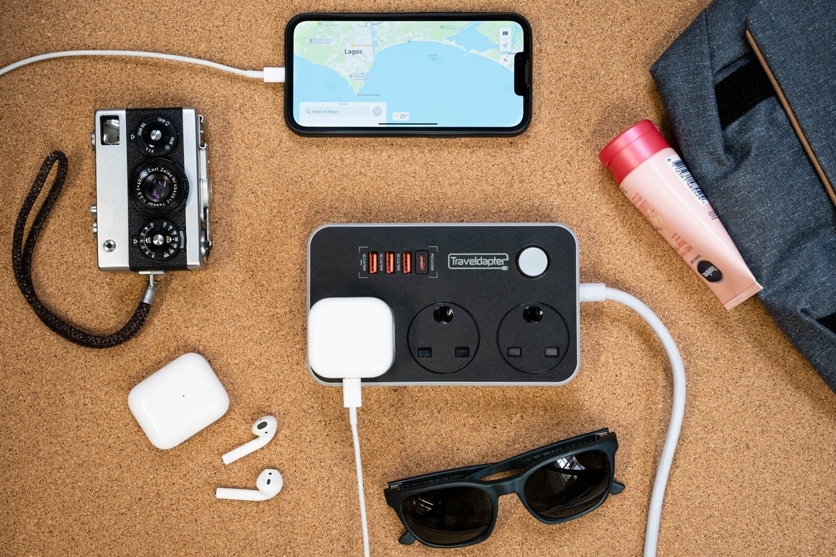 Adattatore per spina da viaggio con presa di prolunga USB convertitore elettrico