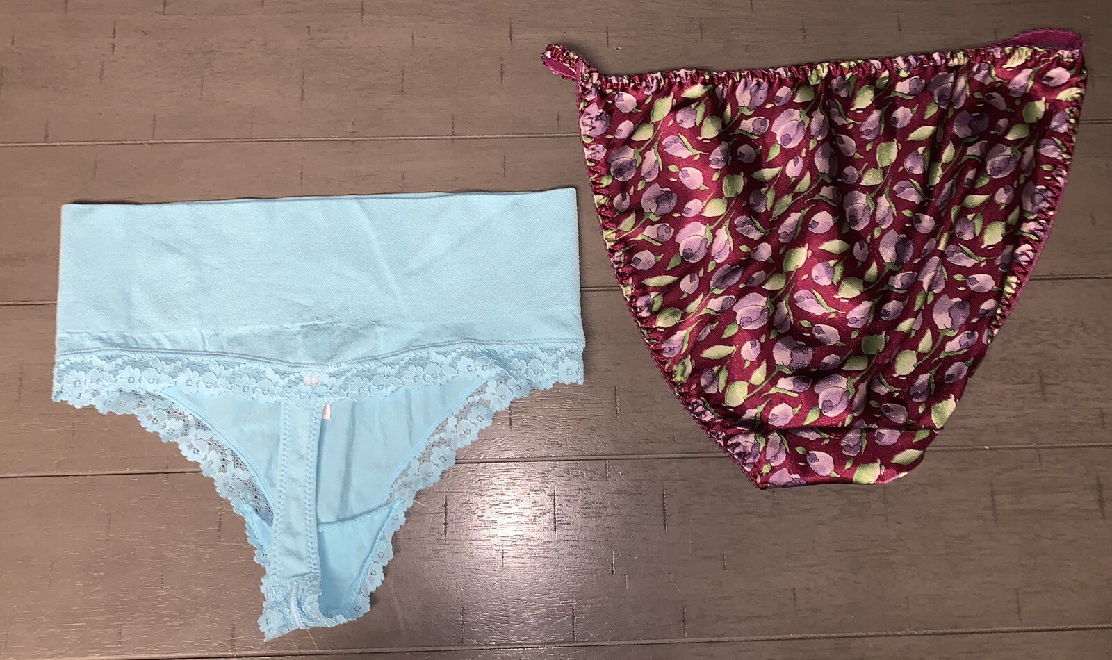 SECRET TREASURES COTTON PANTY BLUE THONG DELICATES/6 SATIN PURPLE STRING BIKINI eBay