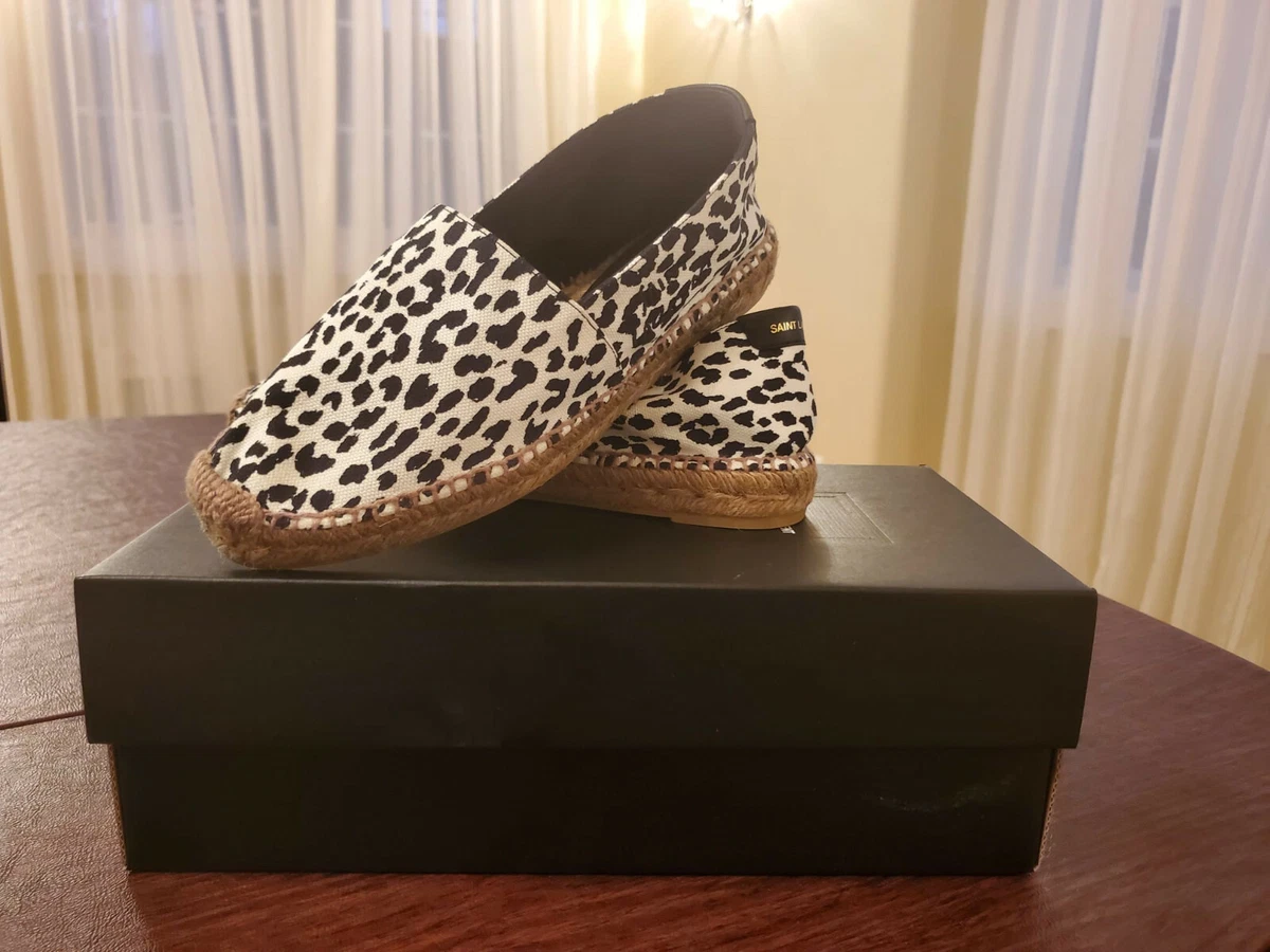 YVES YSL Saint Laurent Women s Olona Stampa Leapord Espadrille