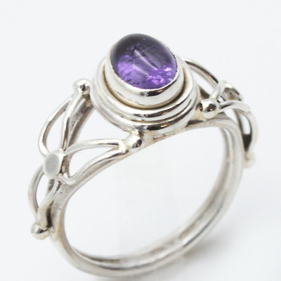 Amethyst Ring Silber 925 Silberring Amethystring echt Sterlingsilber Lila ts