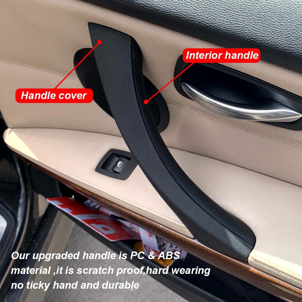 6 pcs Inner Door Panel Handle Pull Interior Trim Cover for BMW E90 06