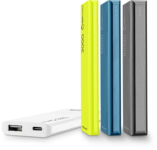 CARICABATTERIA Rapida POWER BANK Originale CELLULARLINE FREEPOWER SLIM 3000 mAh - Immagine 3 di 4