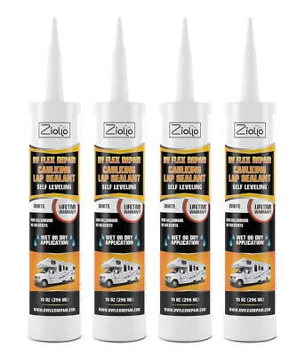 Ziollo RV Flex Repair Caulking Lap Sealant - Self Leveling EPDM Sealant for on