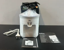 Braun Tribute Collection 60W Citrus Juicer White #CJ-3050 European Cord *Read