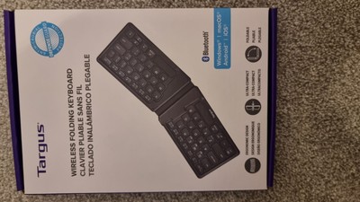 Targus kabellose antimikrobielle klappbare Ergo-Tastatur QWERTY UK AKF003UK