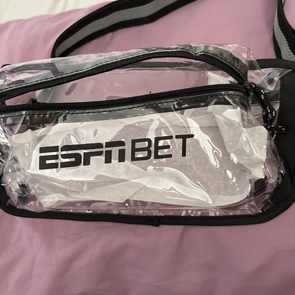 Gemline Clear Belt Bag Fanny Pack ESPN BET LOGO