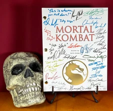 Mortal Kombat Script Signed- Autograph Reprints- Mortal Kombat 1995