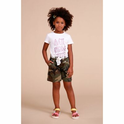 DIXIE Bermuda bambina mimetico vita regolabile MADE IN ITALY 10 - Main Image