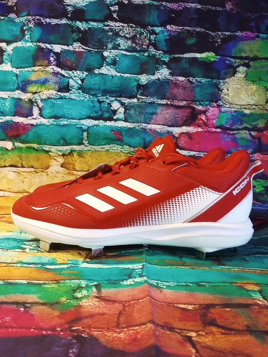Adidas Icon 7 Low Top Metal Baseball Cleats Red/White S23861  display picture 1