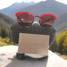 BOTTEGA VENETA B.V.199/S K81 RED WOMEN SUNGLASSES 52-18-140 ITALY LNMRRS 399.00