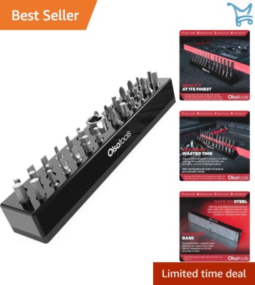 Magnetic Hex Bit Holder Organizer Impact Drill Tamper Bits Storage Black
