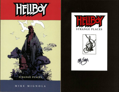 Mike Mignola Signed Autographed Hellboy Strange Places Sc Brand New Book 6 9781593074753 Ebay