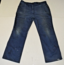 Vintage Work Pants Dickies Size 40X30 90s Navy Blue Work Wear Worn In