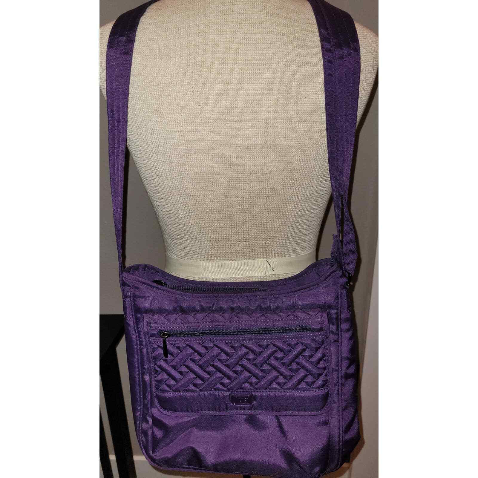 Lug Hopscotch Crossbody Bag Quilted Pockets Travel RFID Storage Concord
