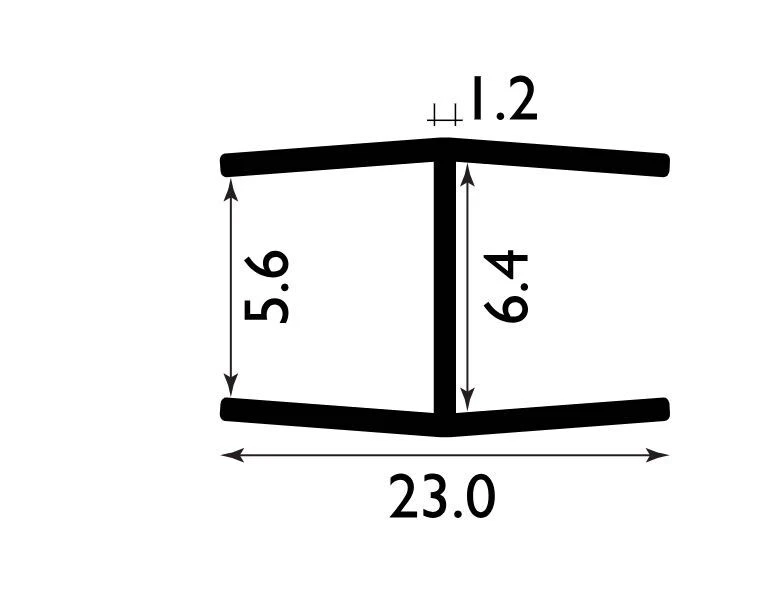 PLASTIC PROFILE SUPPLIES LTD Greenhouse H section clear. Separator jointing strip for glass + polycarbonate