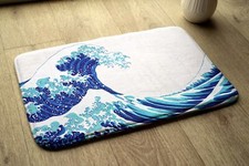 Bathroom Rug Anti-Slip Super Soft Absorbent - 90x60 cm - Ocean waves sea