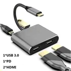 Adapter USB 3.0 Type-C to Dual HDMI USB C Hub Docking Station Screen Expansion