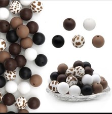 10 pc. Solid printed Silicone 15mm beads Food Grade silicone Solid color 1226198