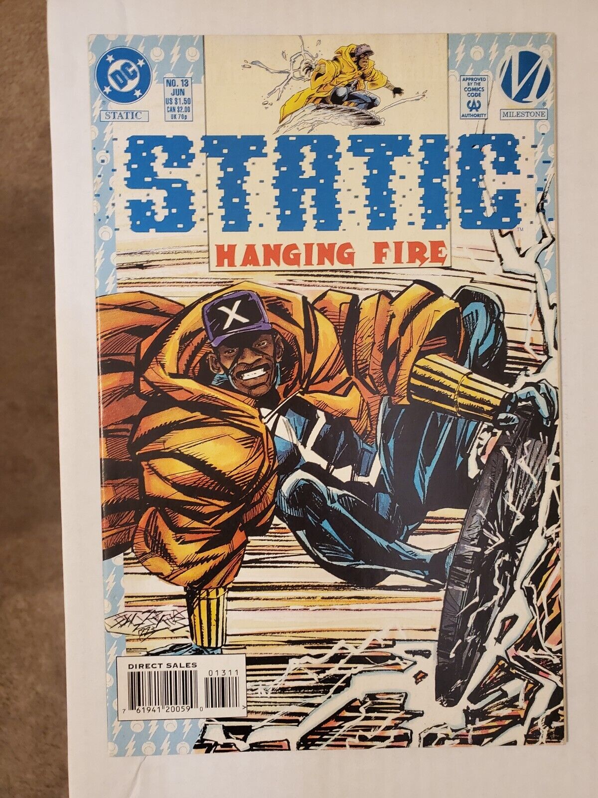 Static #13 Cover Appearance Static Shock DC Comics Milestone 1994 John Byrne Art