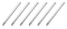 6PK Spatula Scoops, 6.3" - Stainless Steel - Rounded / Pointed End - Eisco Labs