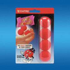 4 Red Magic SPONGE BALLS Beginner Magician Trick Set Clown Kid Size 1.25" Foam