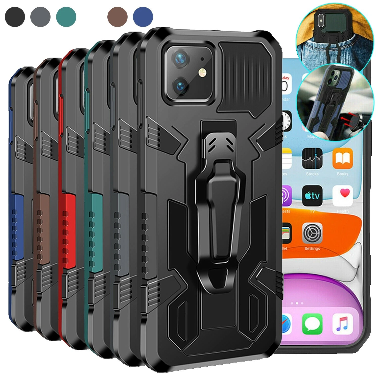 Rigid Plastic Cell Phone Cases, Covers & Skins with Clip for Apple