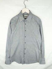 Reiss Mens Somerset Slim Fit Long Sleeve Pin Collar Check Shirt - Size M