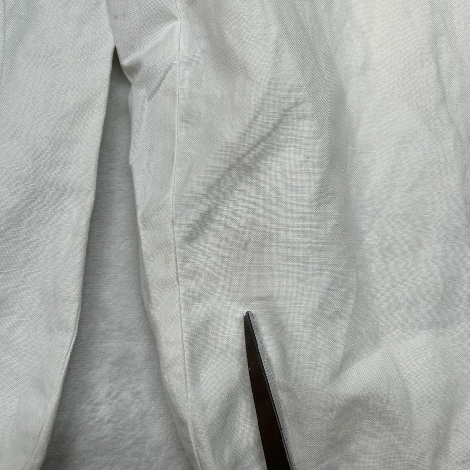 Bard McNutt Murano Linen Cargo Shorts Mens 32 Cream White Drawstring Hem Utility - Image 4 of 4