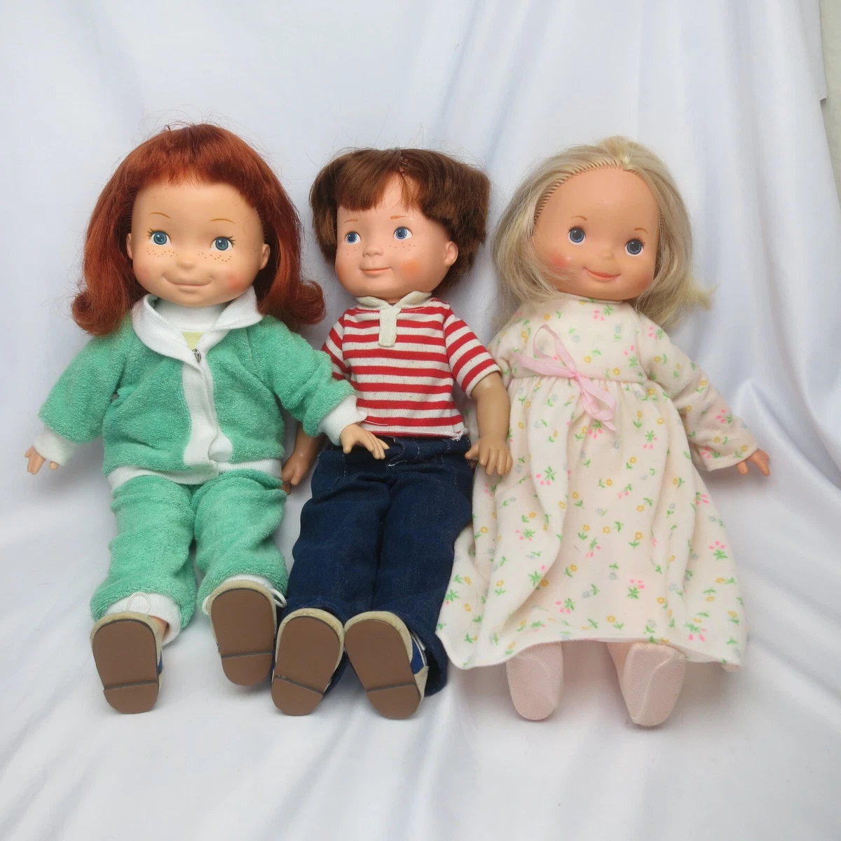 3x Vintage Fisher Price My Friend Dolls Mandy Mikey Becky