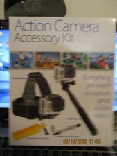 ACTION CAMERA ACCESORY Kit ,HEAD MOUNT, FLOATING HAND, SELFIE WAND, LENS PEN.NEW