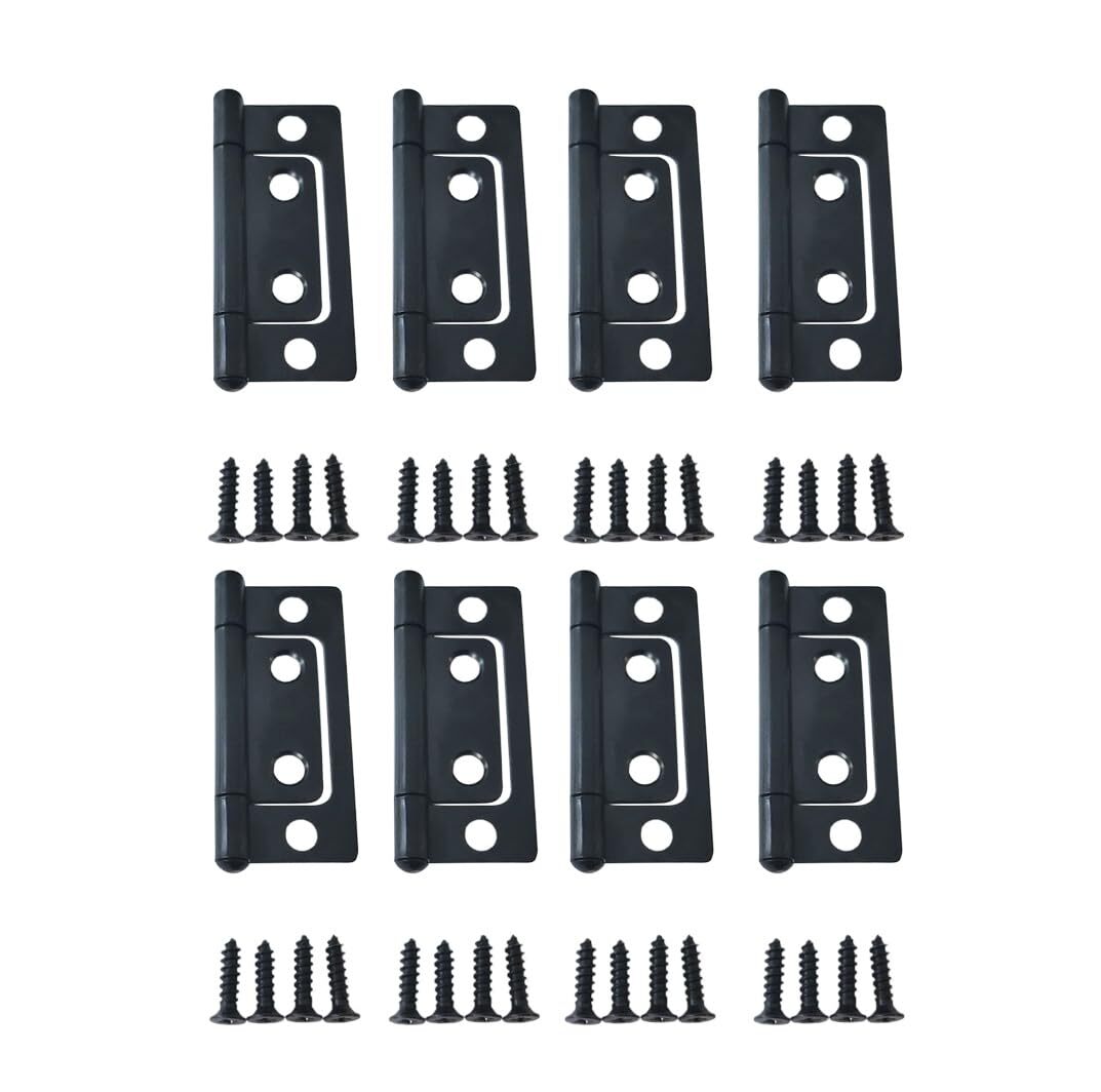 Durable Steel Non-Mortise Hinge, for Chest, Box, & Vintage Cabinet Furniture,...