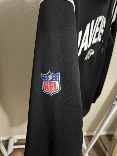 Baltimore Ravens Nike Men’s Sideline Stack Performance Pullover Hoodie - LG BLK - Picture 4 of 8