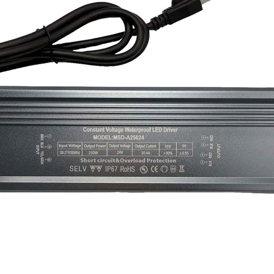 LED Power Supply 250W IP67 Waterproof Outdoor Driver AC110V to DC24V Transformer - Image 2 of 4