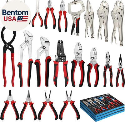 #ad #ad Pliers Set 21 Pieces Full Assortment of Plier with EVA Versatile Pliers Tool S $160.57
