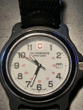 Orologio vintage Swiss Army Victorinox uomo militare lunetta nera