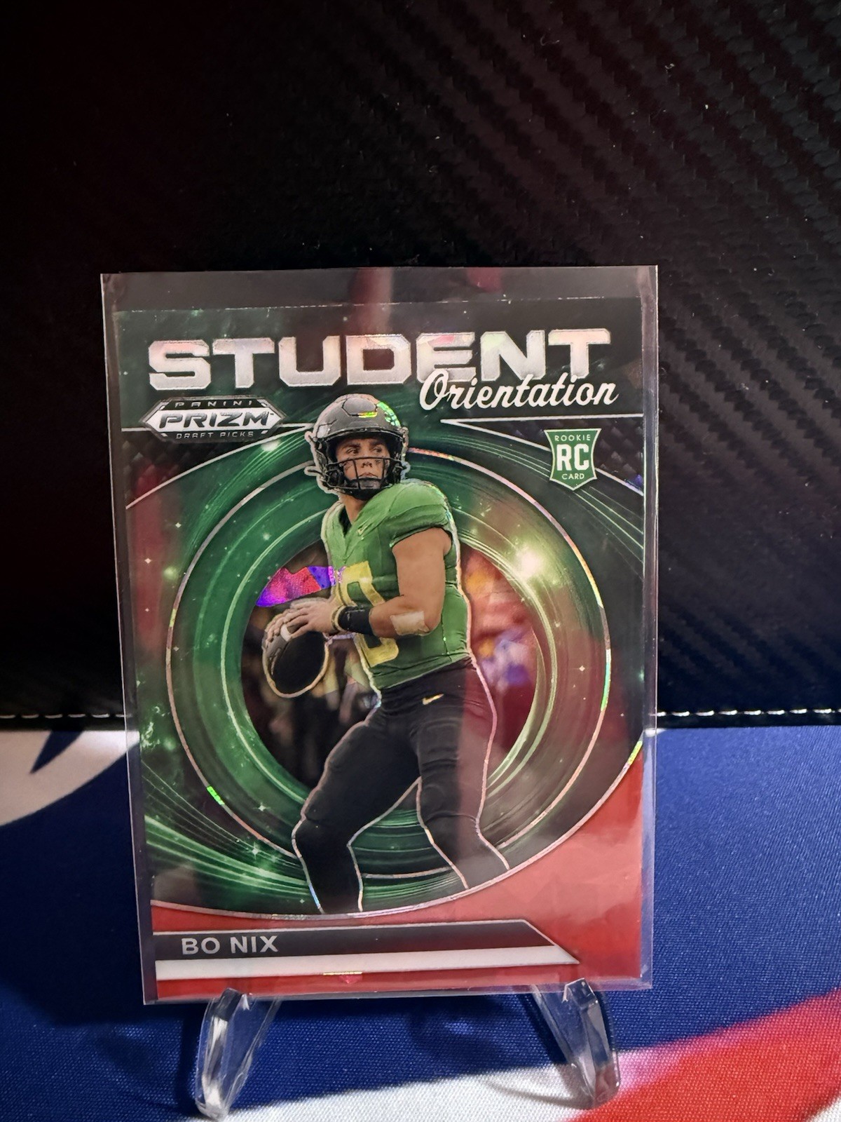 2024 Panini Prizm Draft Picks - Student Orientation Bo Nix #SO-BN Green Prizm